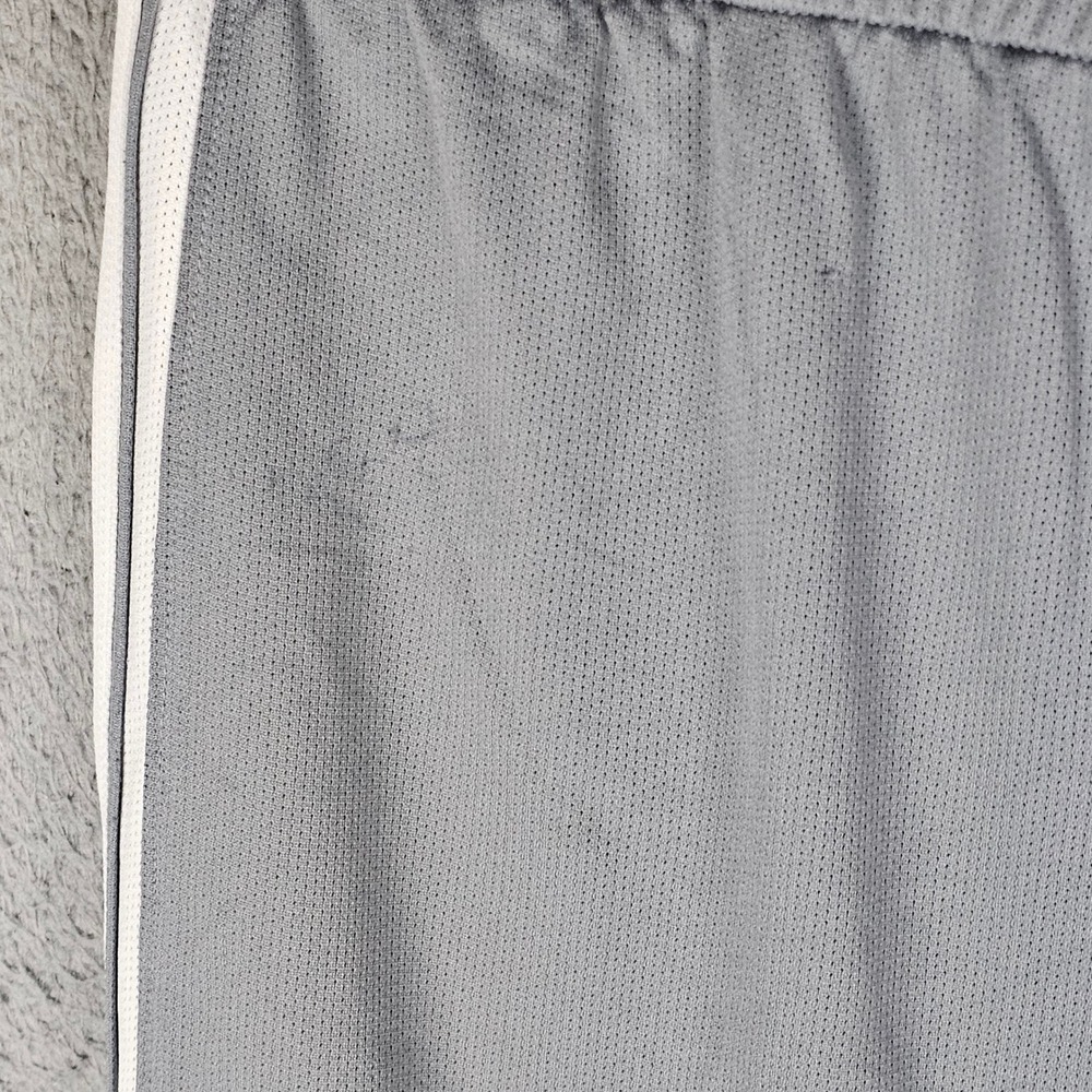 Nike Pants Mens Large Gray Basketball Track Mesh Side Stripe Warm Up Baggy Y2K - Picture 3 of 12